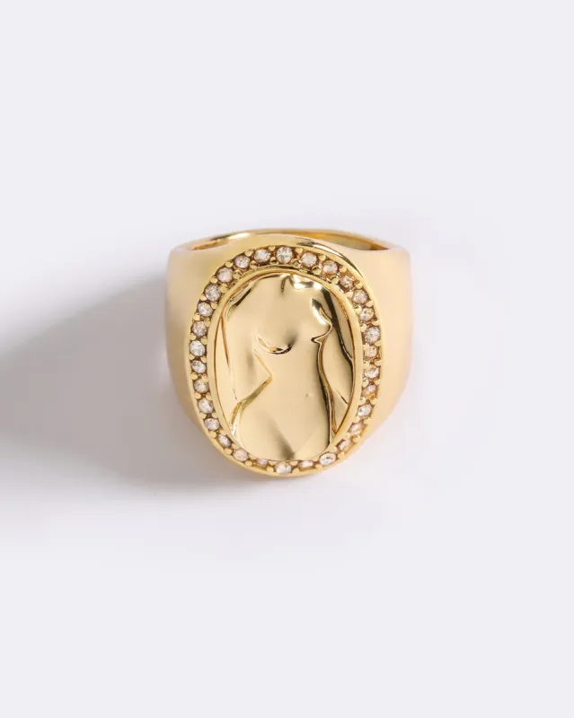 CAMEO PINKY RING sold by Emma Pills