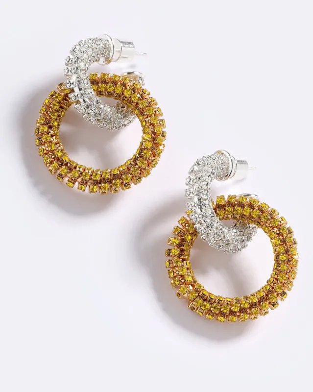 WILD SPARKLE DOUBLE HOOPS sold by Emma Pills