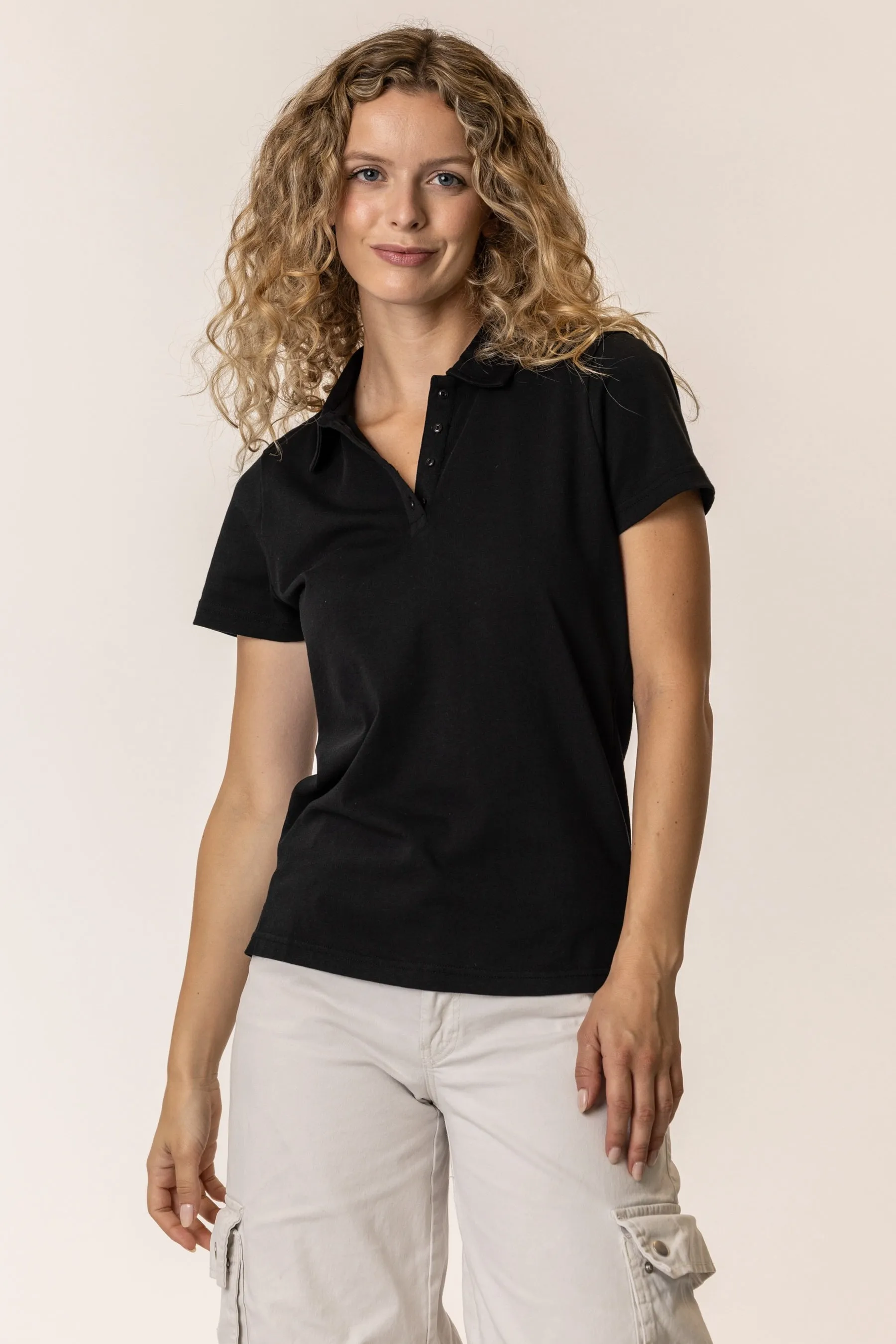 Vottera's Women's Organic Cotton Polo sold by Terra Thread product image thumbnail 3