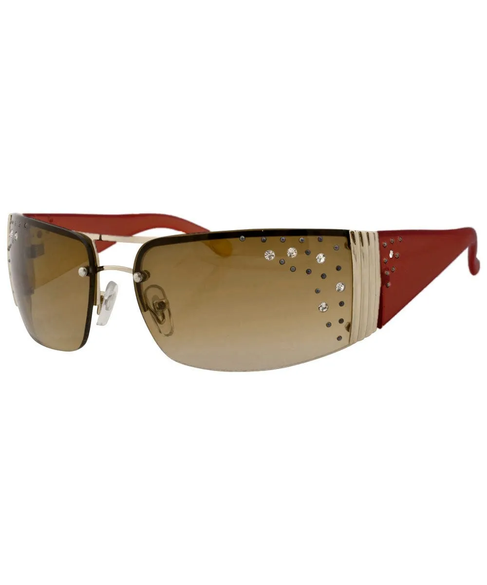 GLAMOURPUSS Brown Rimless Sunglasses sold by Giant Vintage product image thumbnail 3