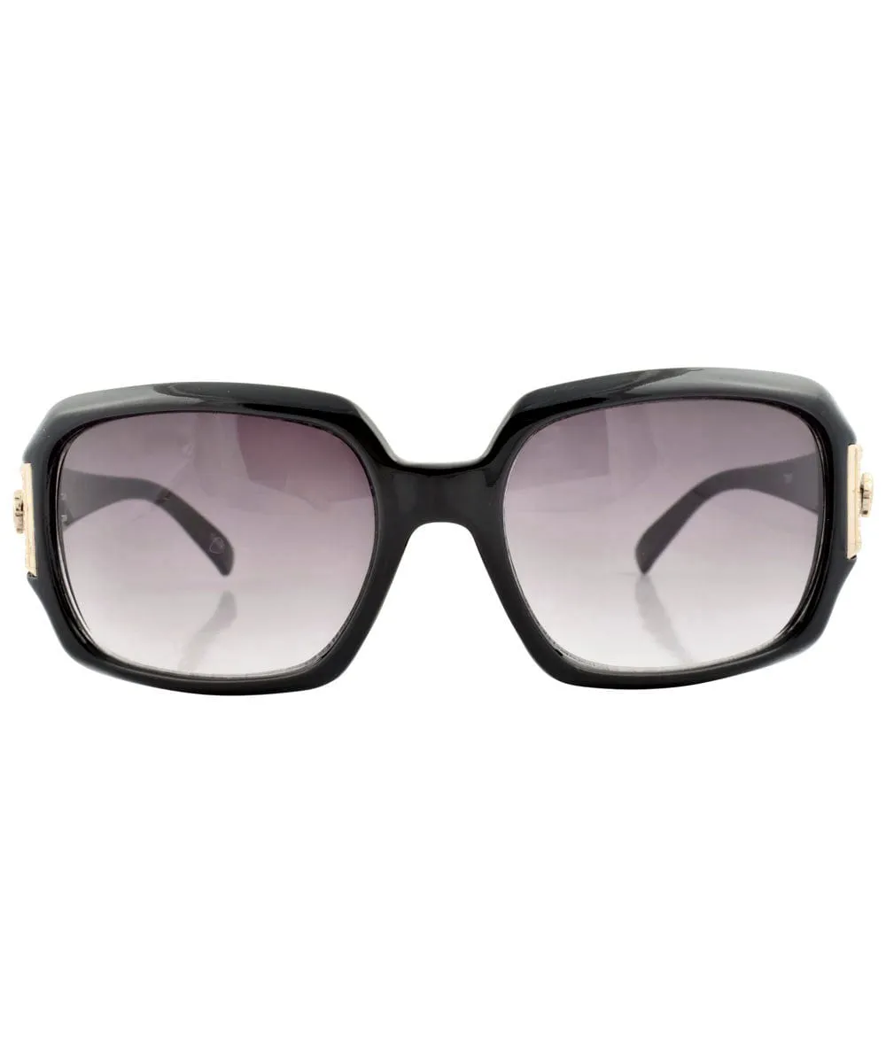 PAN Black/Gold Square Sunglasses sold by Giant Vintage product image thumbnail 3