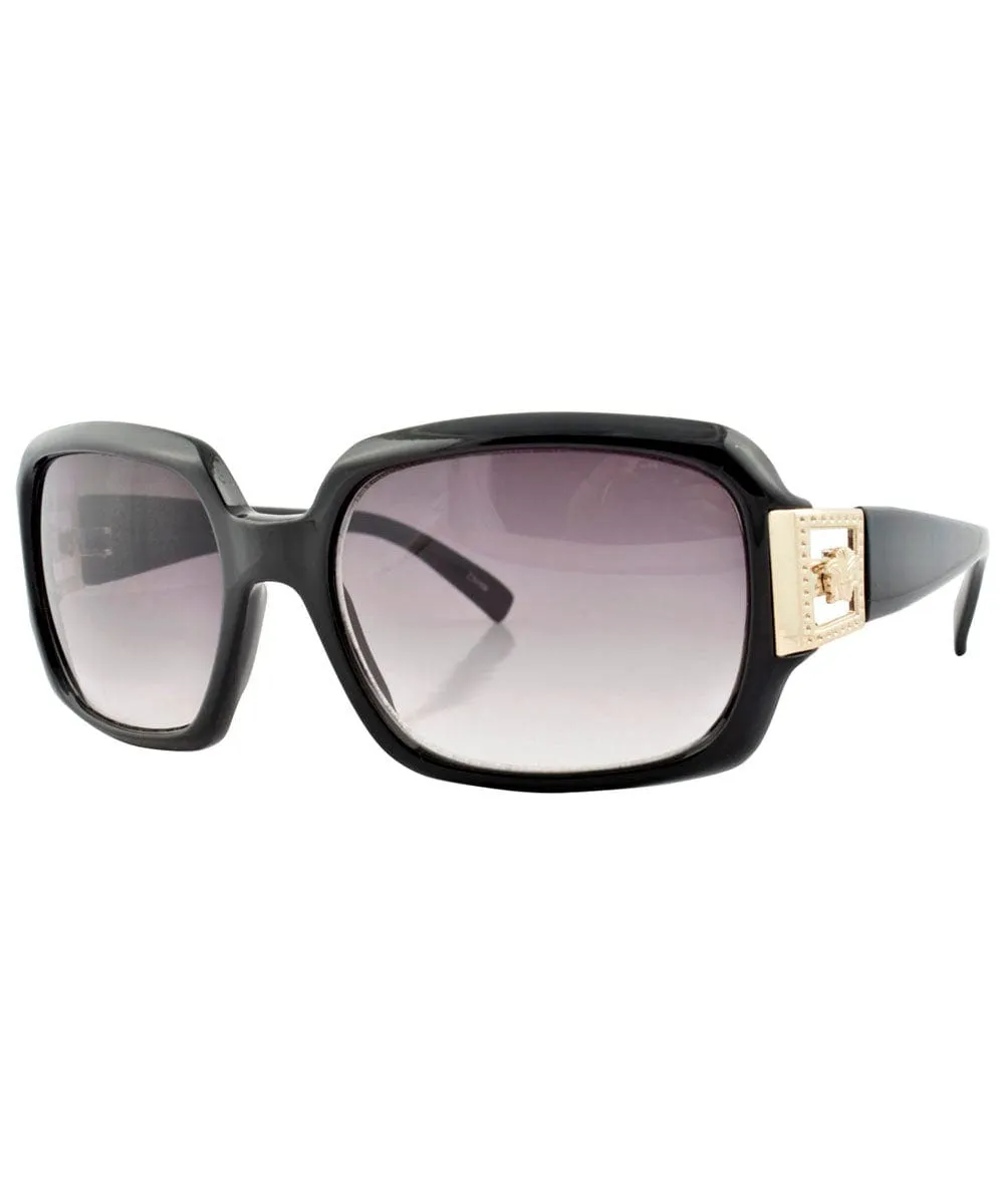 PAN Black/Gold Square Sunglasses sold by Giant Vintage product image thumbnail 2