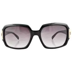 PAN Black/Gold Square Sunglasses sold by Giant Vintage