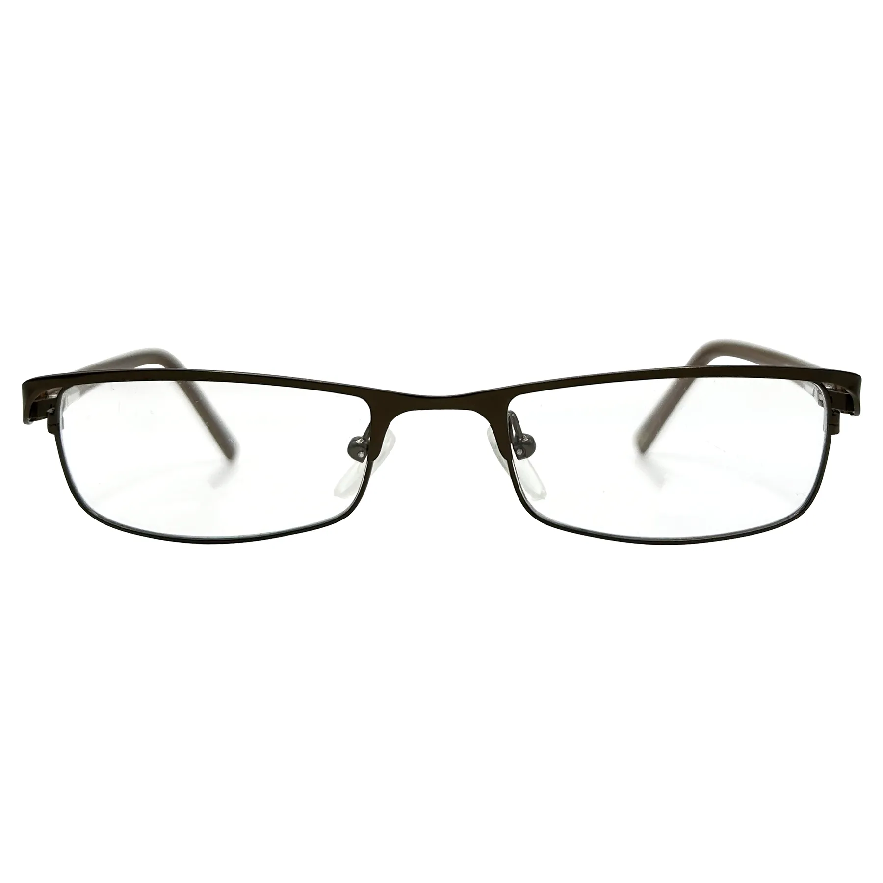 BLINDSIDED Small Clear Rectangular 90s Glasses sold by Giant Vintage