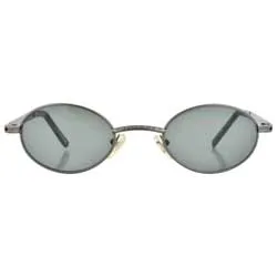 CHARLES Gunmetal Oval Sunglasses sold by Giant Vintage