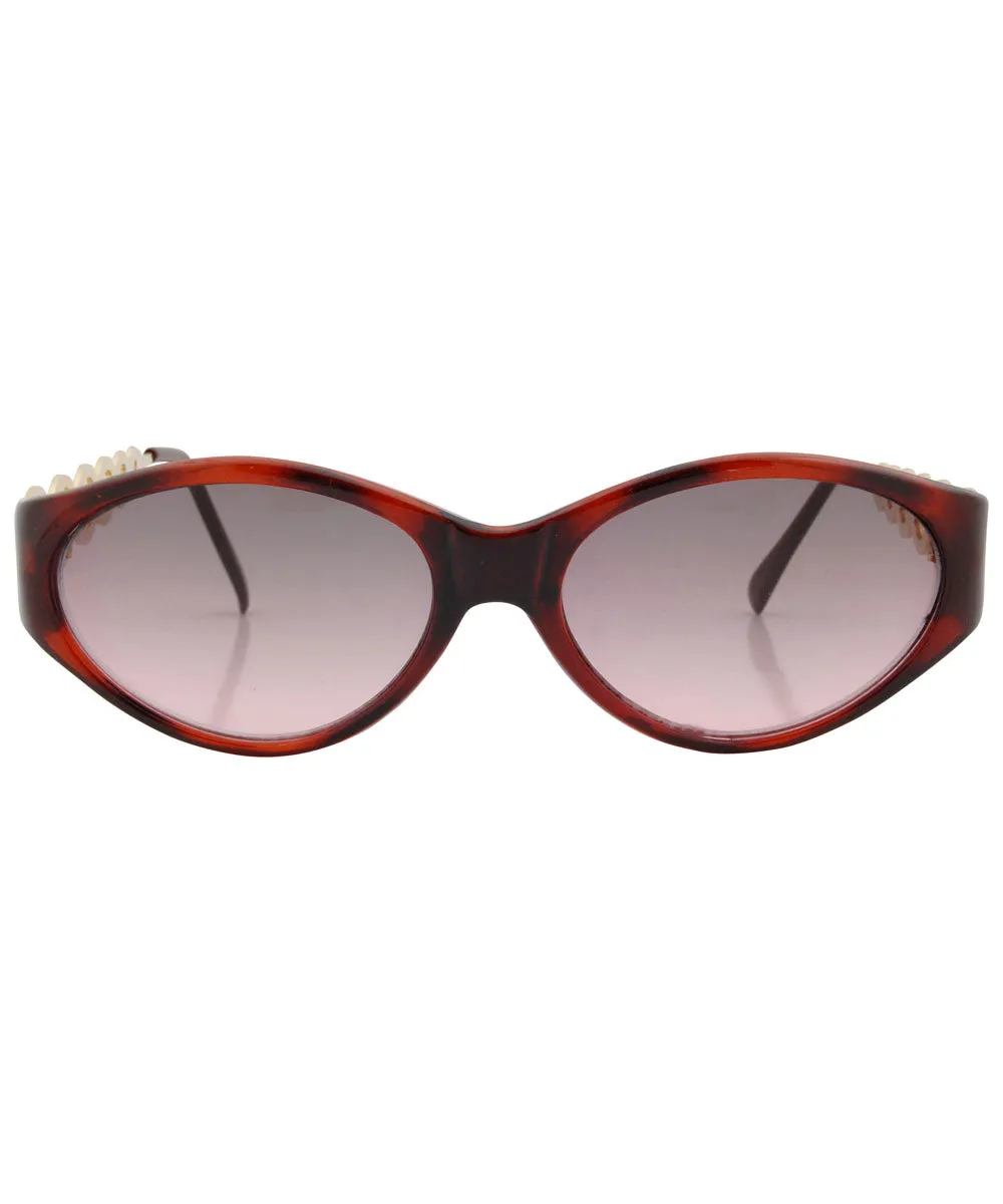 DINAH Tortoise Oval Sunglasses sold by Giant Vintage product image thumbnail 3