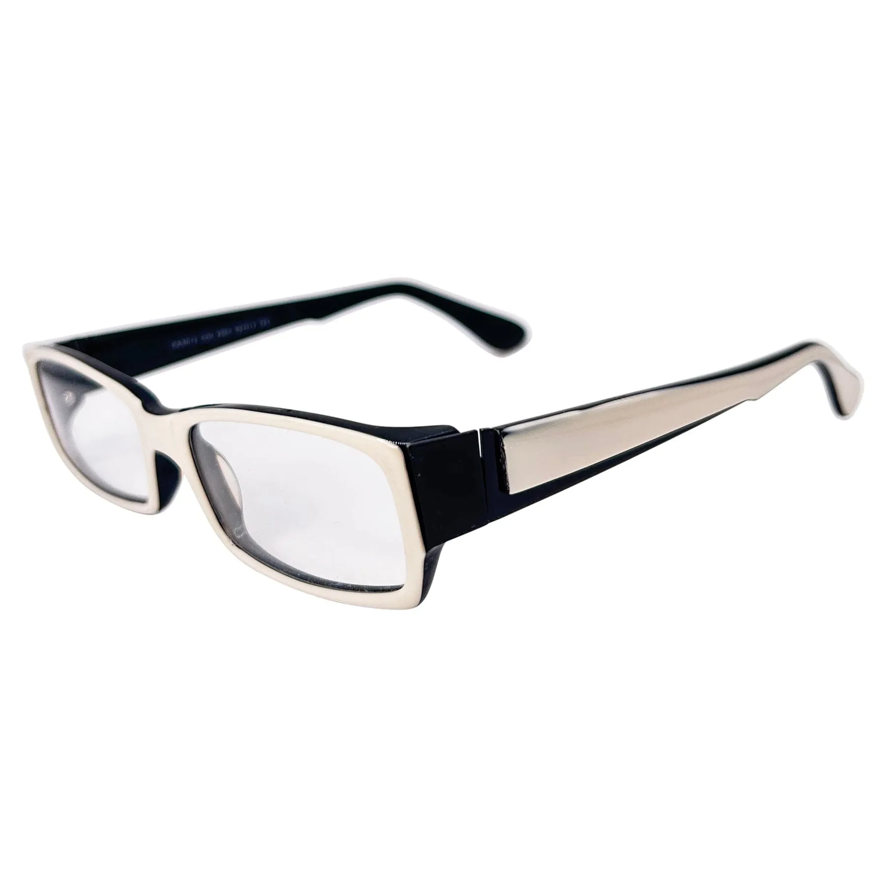 ROCK STEADY Small Clear Rectangular 90s Vintage Glasses sold by Giant Vintage product image thumbnail 5