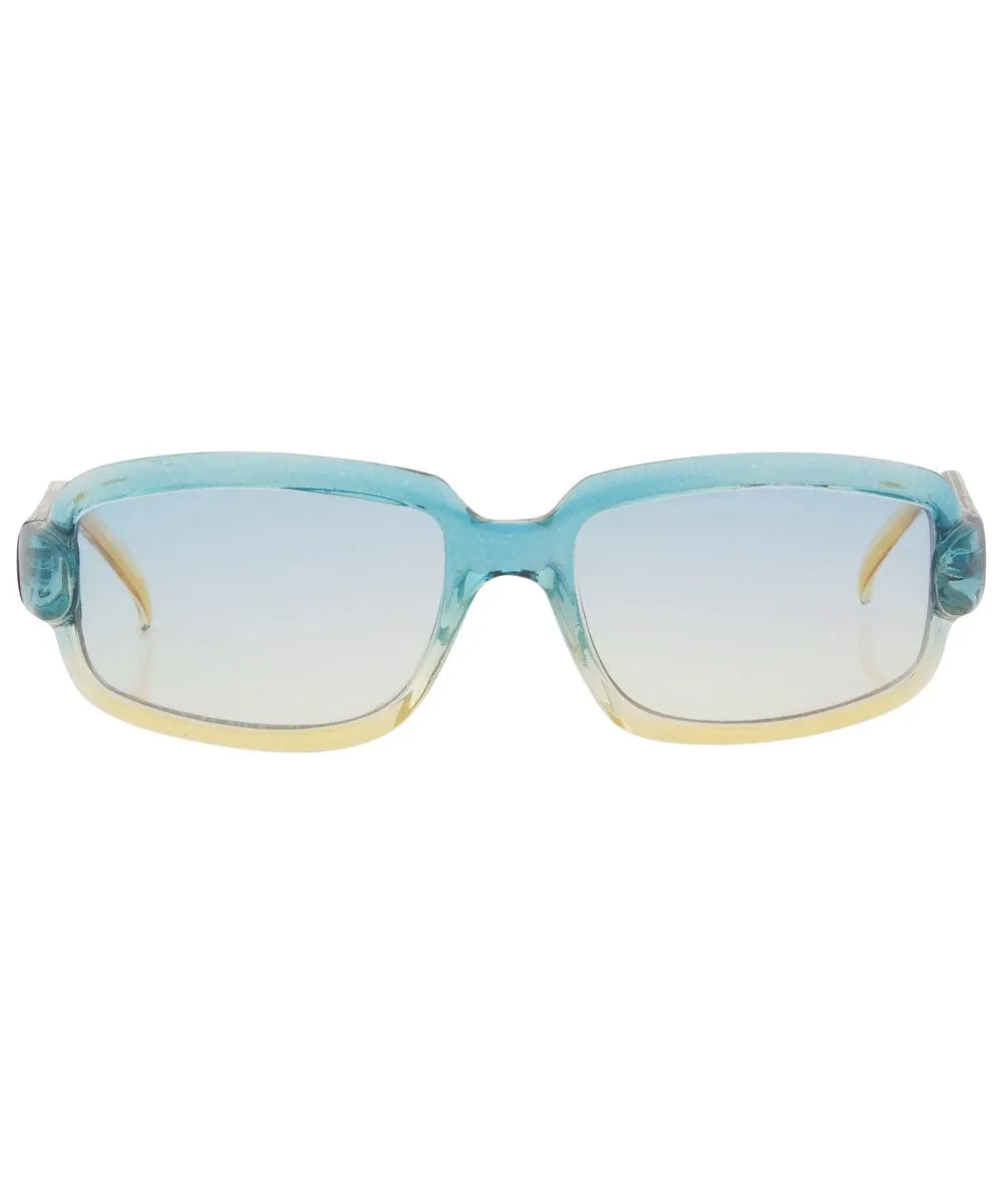 COOLOVE Blue/Yellow Square Sunglasses sold by Giant Vintage product image thumbnail 3
