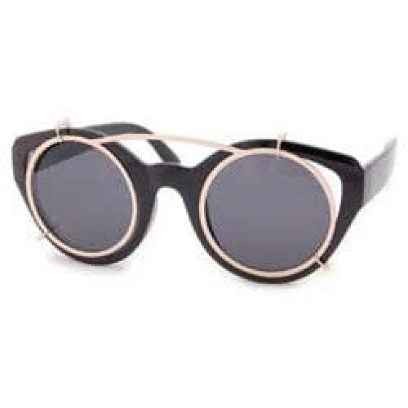TROLLEY Black Cat-Eye Sunglasses sold by Giant Vintage