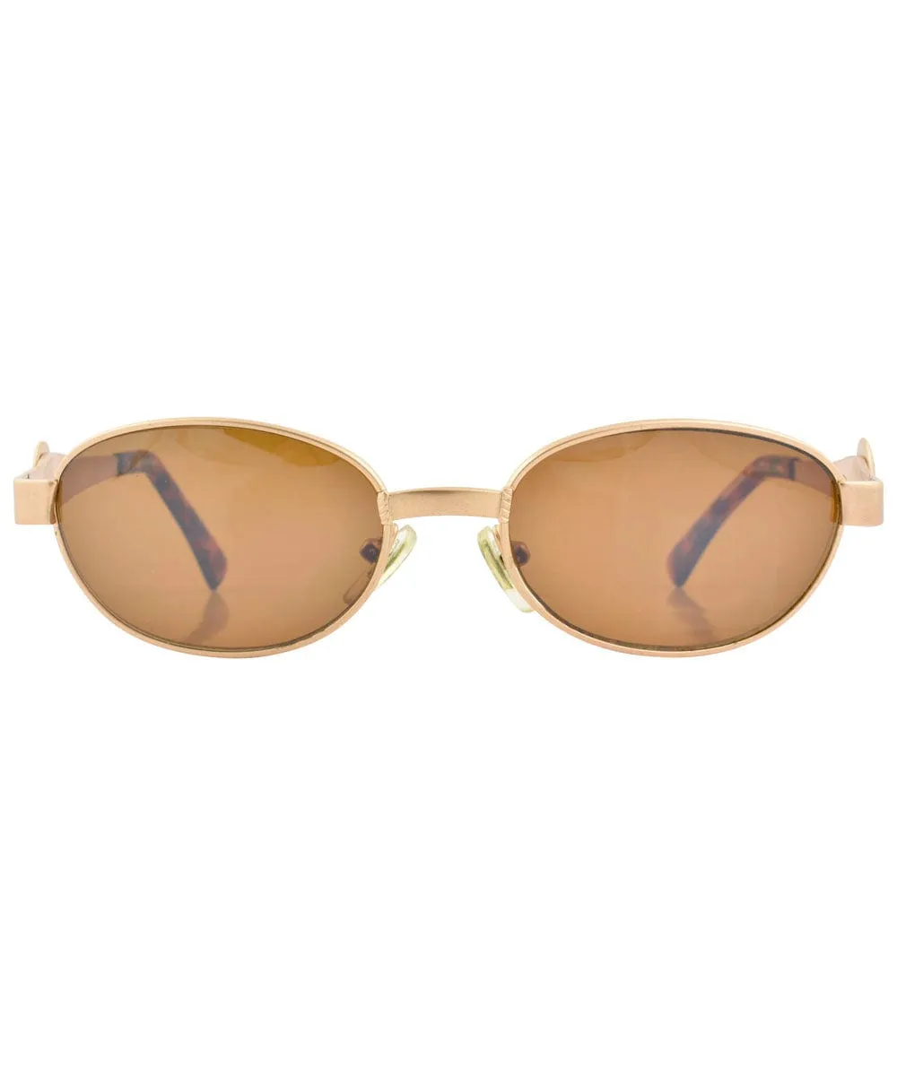 DIPTYCH Gold Oval Sunglasses sold by Giant Vintage product image thumbnail 3