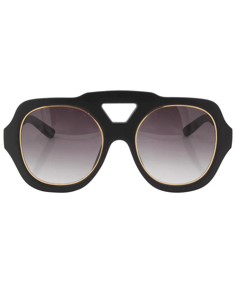 FACTORY Black/Silver Aviator Sunglasses sold by Giant Vintage product image thumbnail 3