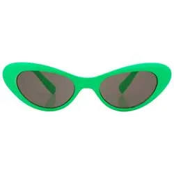 POW! Green Cat-Eye Sunglasses sold by Giant Vintage