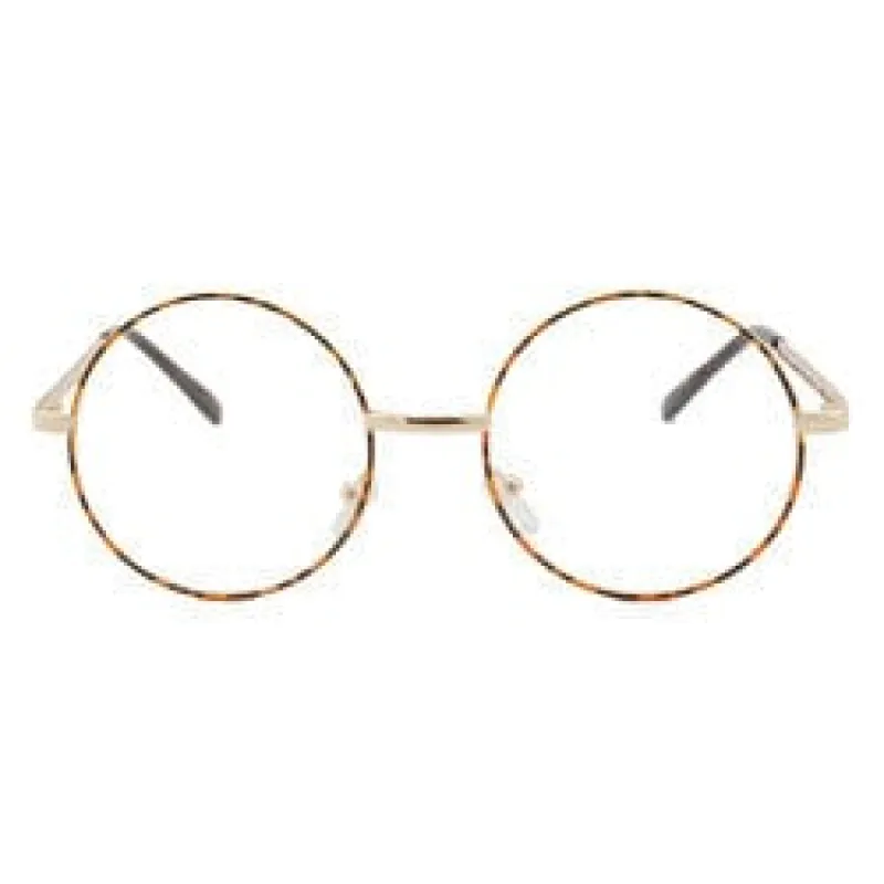 ARLO Demi/Gold Clear Round Glasses sold by Giant Vintage