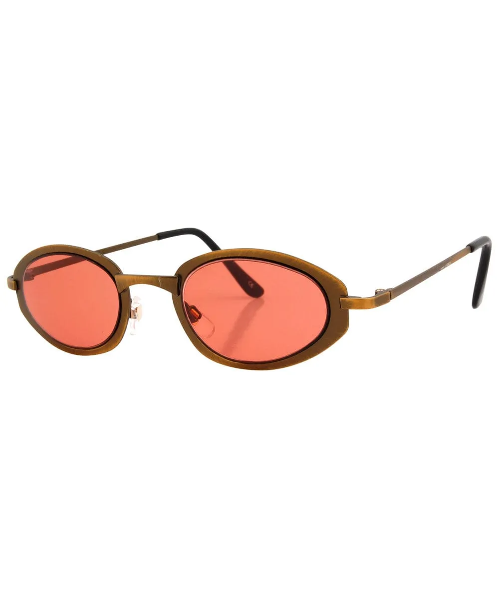 XAXA Brass Oval Sunglasses sold by Giant Vintage product image thumbnail 2