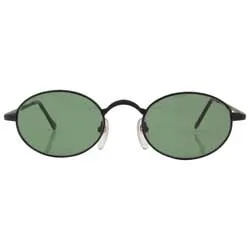 HARTLEY Black Oval Sunglasses sold by Giant Vintage