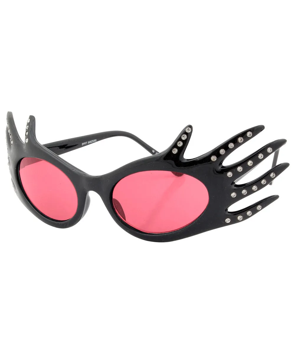 DIVINE Black/Pink 80s Sunglasses sold by Giant Vintage