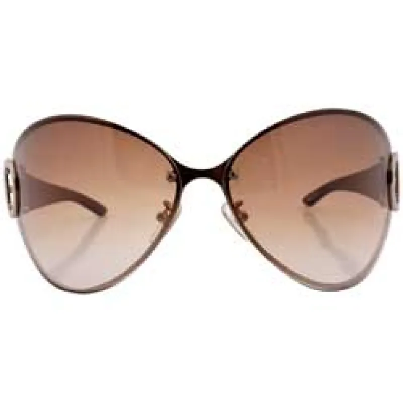 HAUGHTY Gold Oversized 2000s Sunglasses made by Giant Vintage