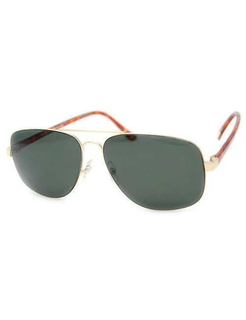 TROUT Gold Aviator Sunglasses sold by Giant Vintage product image thumbnail 2
