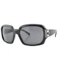 PAN Black/Gun Square Sunglasses sold by Giant Vintage