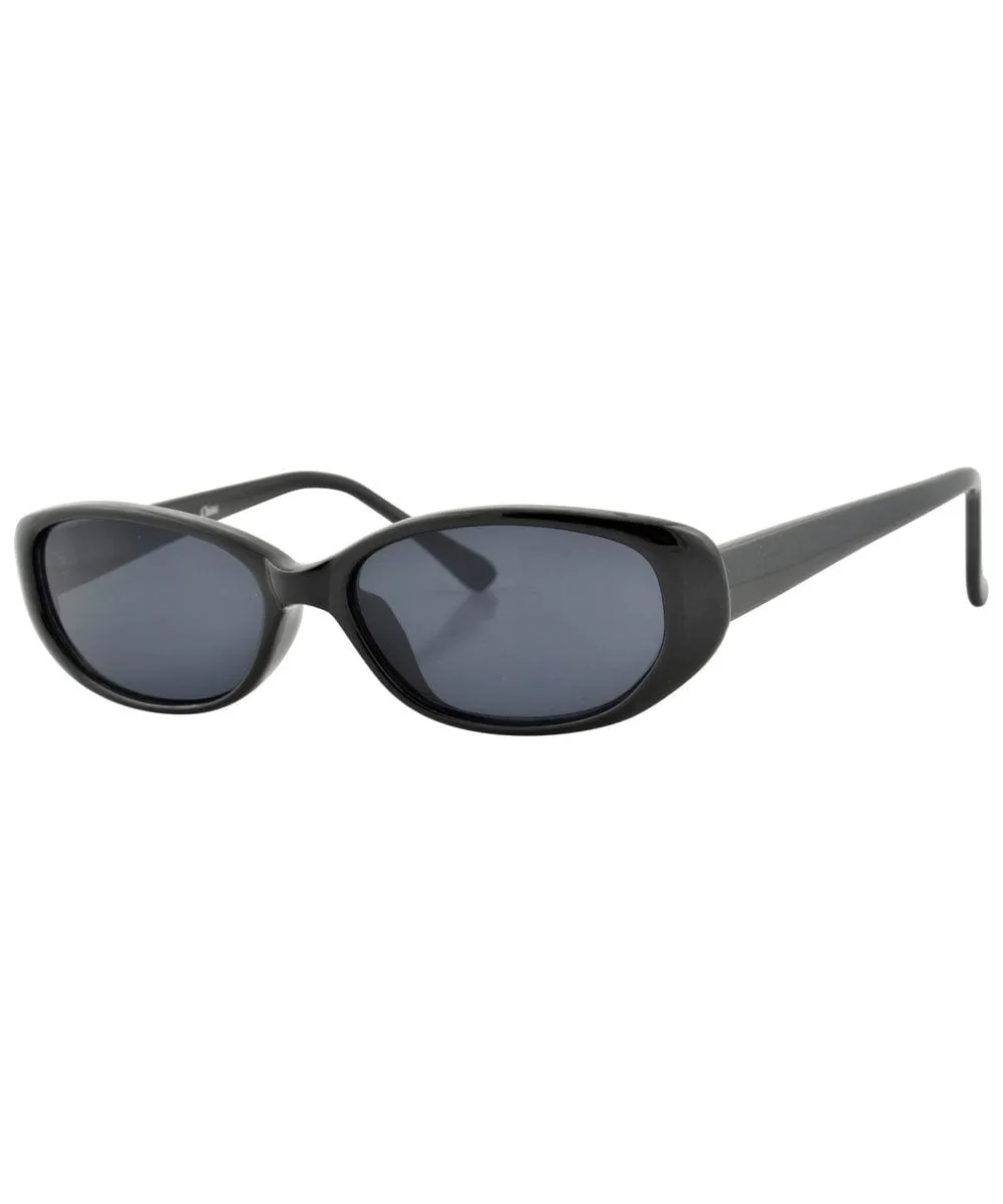 PERT Black Oval Sunglasses sold by Giant Vintage product image thumbnail 3