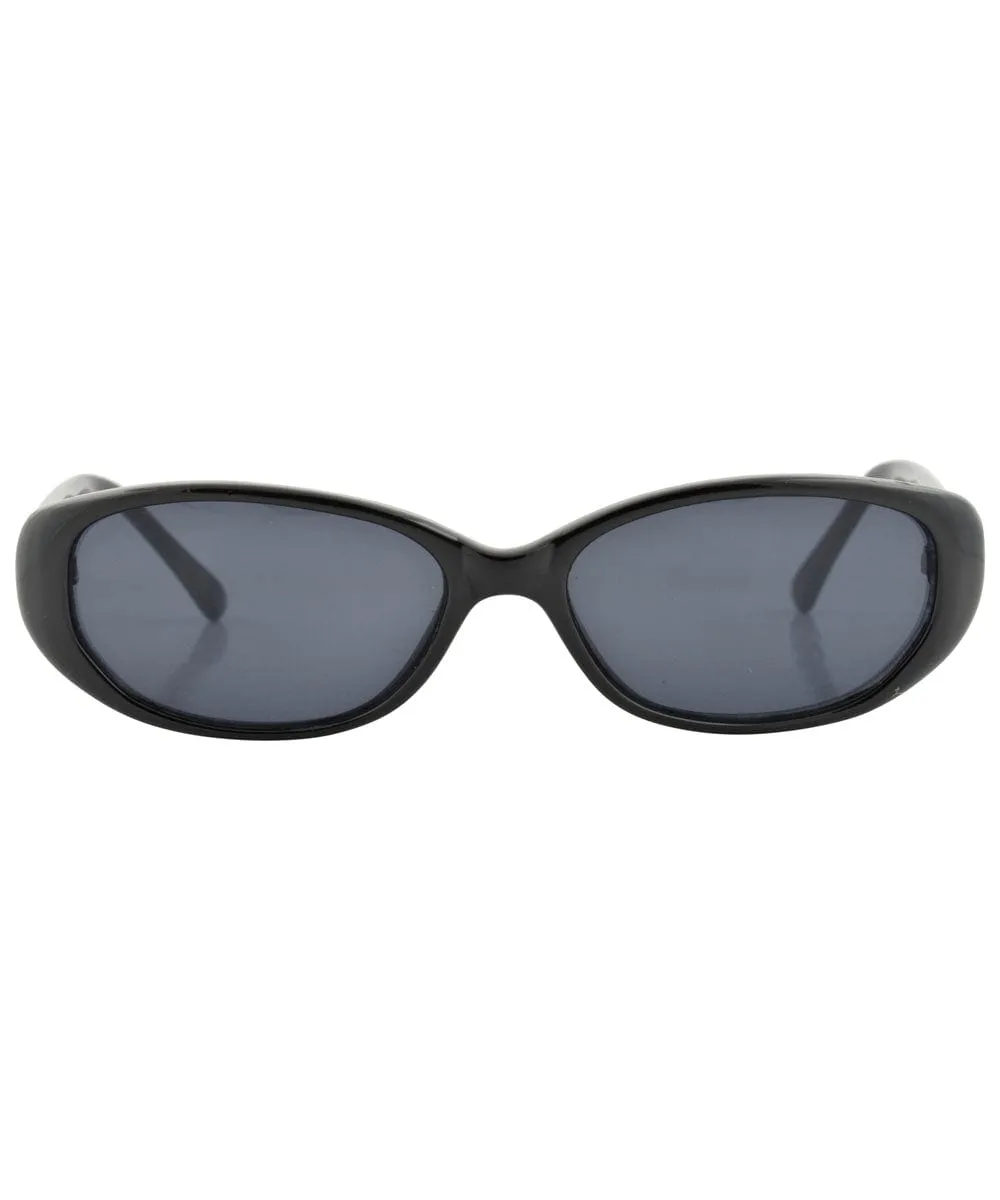 PERT Black Oval Sunglasses sold by Giant Vintage product image thumbnail 2