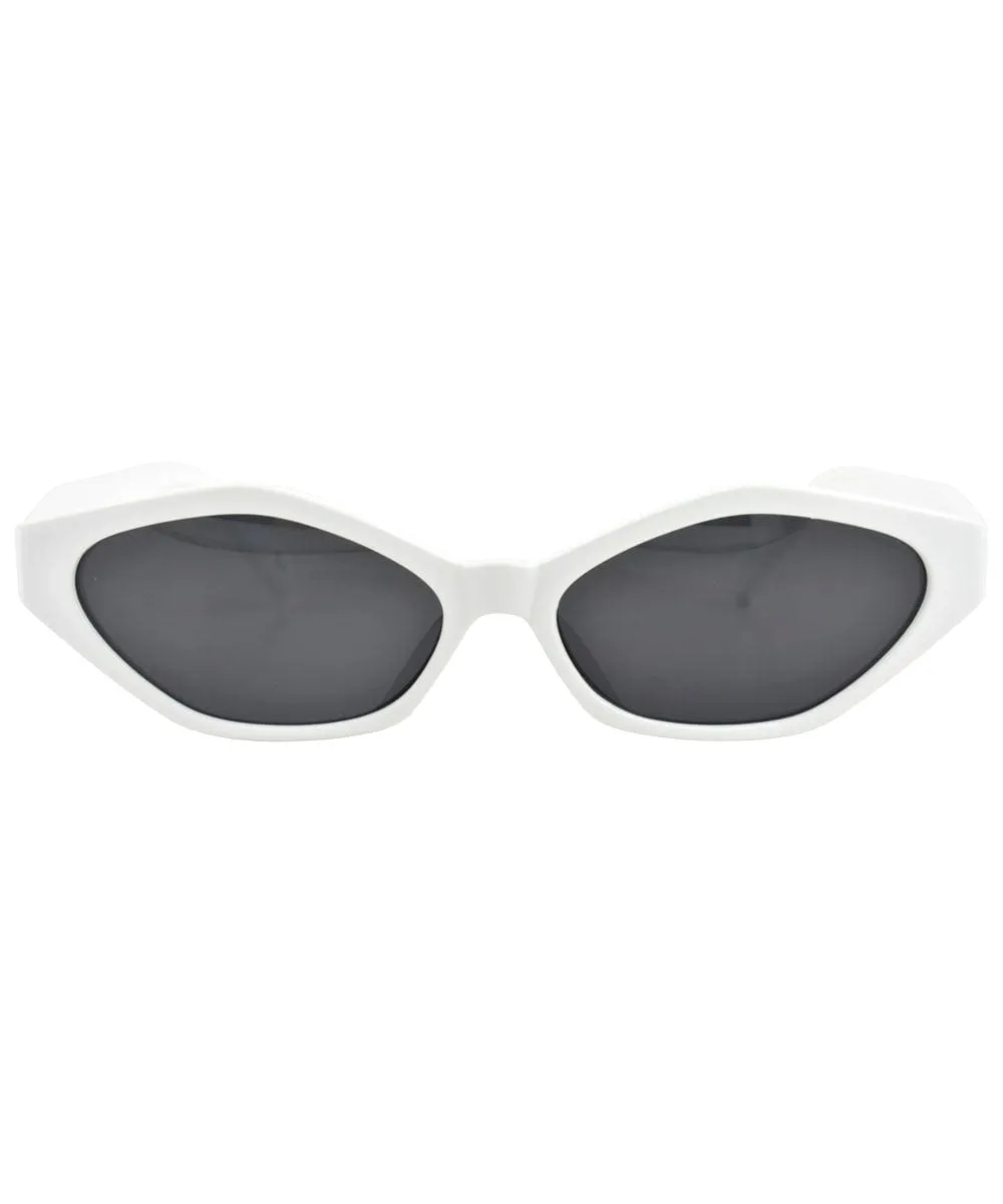 KATRA White Cat-Eye Sunglasses sold by Giant Vintage product image thumbnail 2