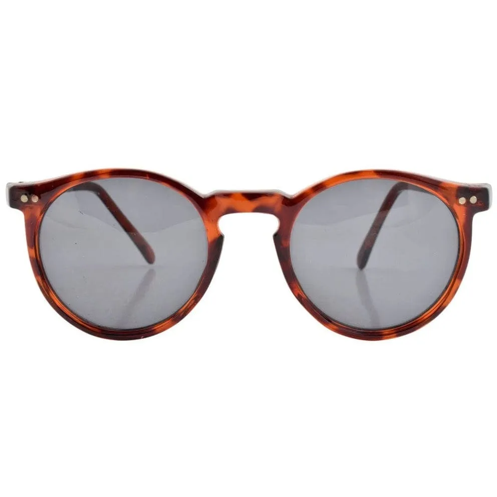STONEY Tortoise/Super Dark Classic Round Sunglasses sold by Giant Vintage