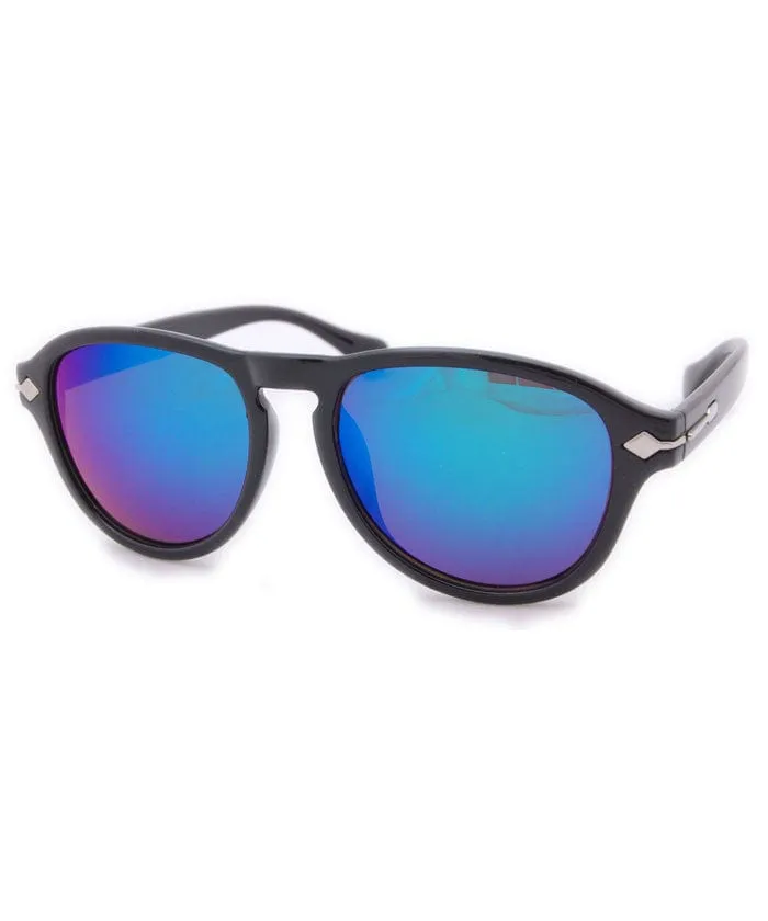 BILOXI Matte Black Aviator Sunglasses sold by Giant Vintage product image thumbnail 2