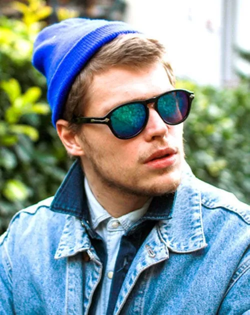 BILOXI Matte Black Aviator Sunglasses sold by Giant Vintage product image thumbnail 3