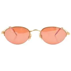 COVERT Gold Oval Sunglasses sold by Giant Vintage
