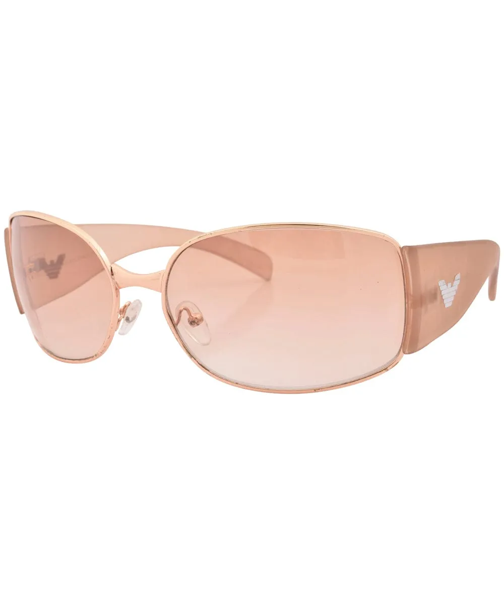 CRYSTALS Rose Gold Hip-Hop 2000's Sunglasses sold by Giant Vintage product image thumbnail 3