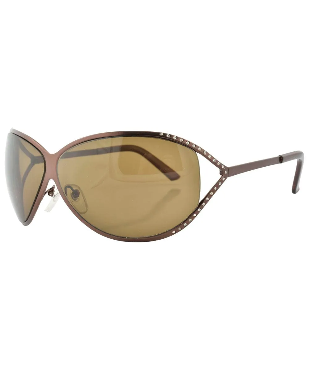 BOTOX Copper/Brown Oversized Sunglasses sold by Giant Vintage product image thumbnail 2