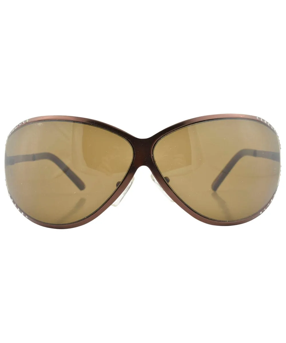BOTOX Copper/Brown Oversized Sunglasses sold by Giant Vintage product image thumbnail 3