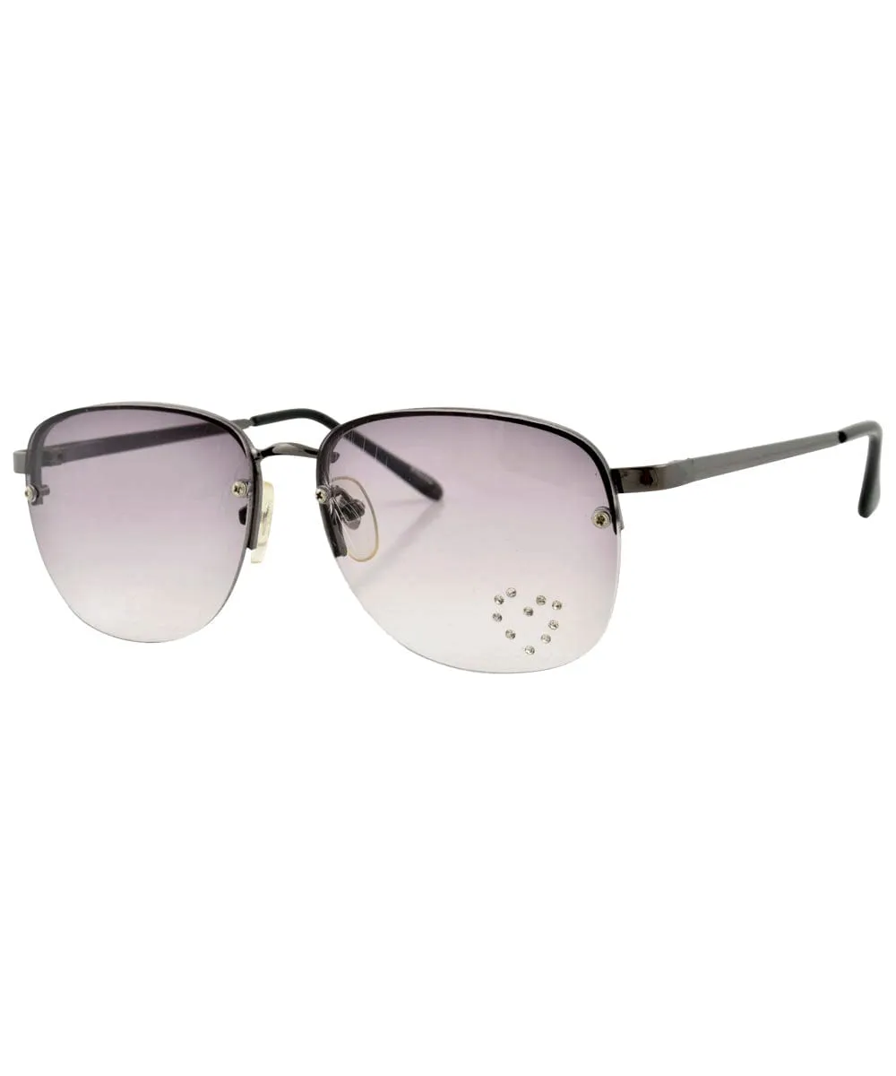 BIBBIDI Smoke/Heart Rimless Sunglasses sold by Giant Vintage product image thumbnail 2