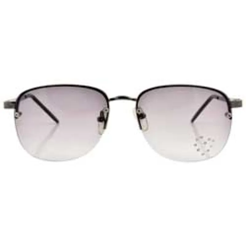 BIBBIDI Smoke/Heart Rimless Sunglasses sold by Giant Vintage