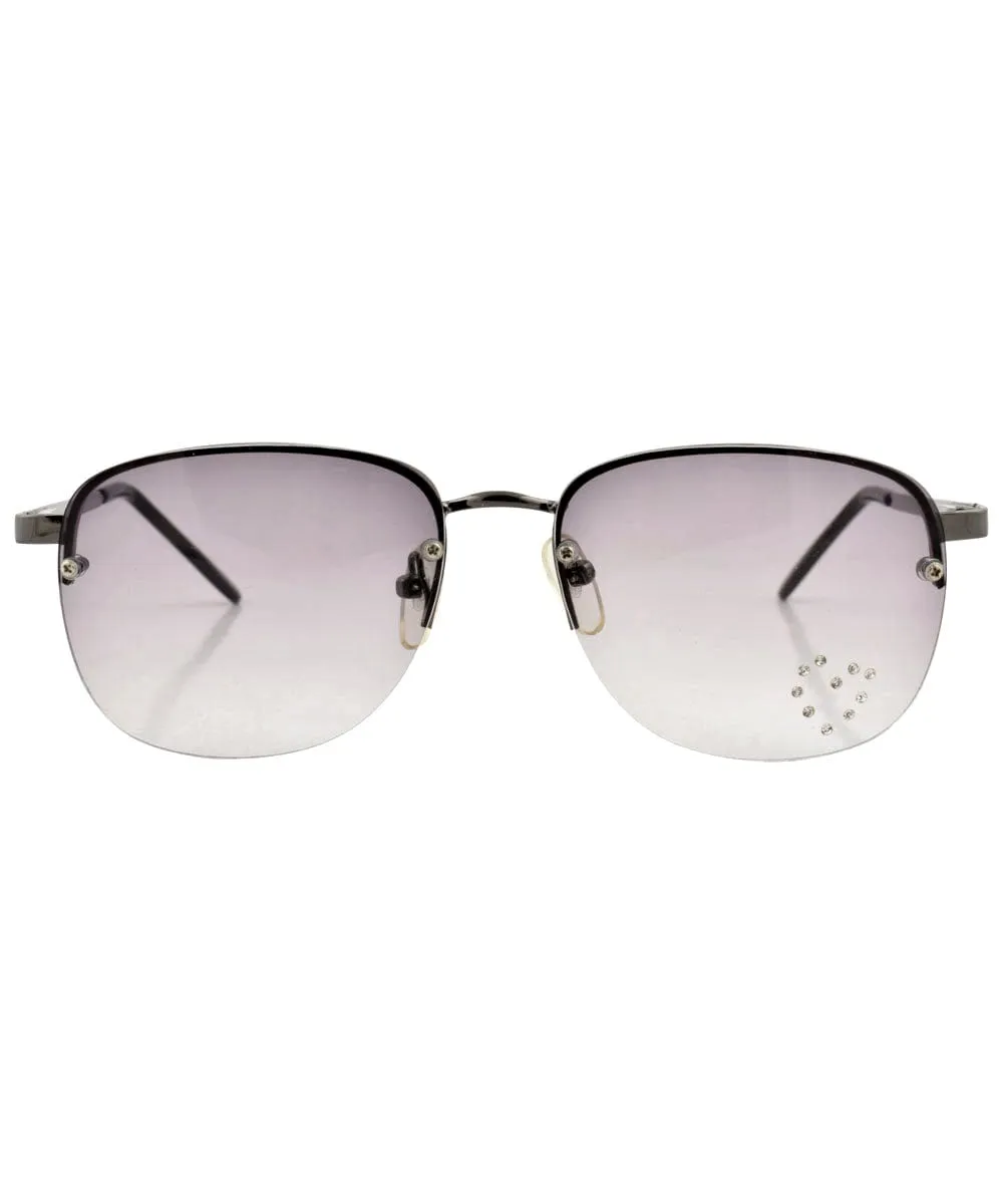 BIBBIDI Smoke/Heart Rimless Sunglasses sold by Giant Vintage product image thumbnail 3