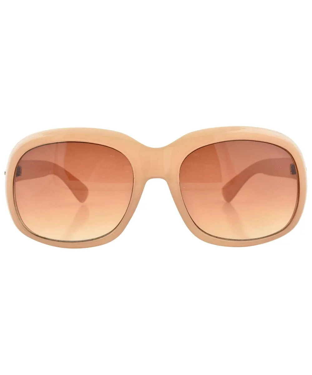 DeLaCREME Tan Square Sunglasses sold by Giant Vintage product image thumbnail 2