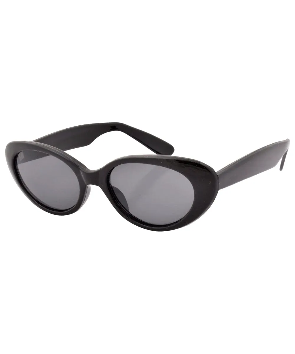 JIGGLES Black Cat-Eye Sunglasses sold by Giant Vintage product image thumbnail 2
