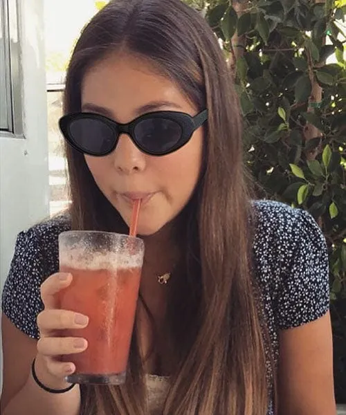 JIGGLES Black Cat-Eye Sunglasses sold by Giant Vintage product image thumbnail 4