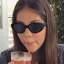 JIGGLES Black Cat-Eye Sunglasses sold by Giant Vintage