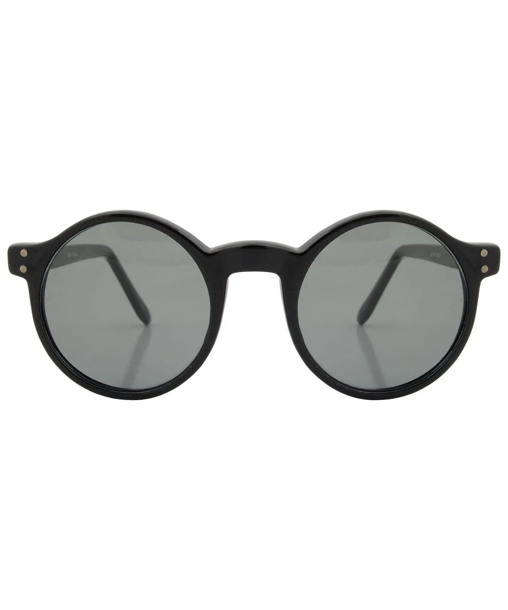 BIGSBY Black Round Sunglasses sold by Giant Vintage product image thumbnail 3