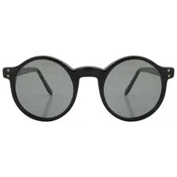 BIGSBY Black Round Sunglasses sold by Giant Vintage
