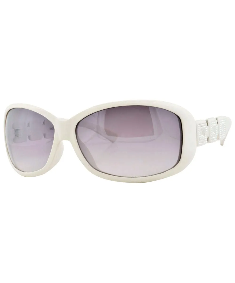 CHRISTIE White Fashion-Forward Y2K Sunglasses sold by Giant Vintage product image thumbnail 2