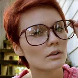 TUTOR Red Clear Glasses sold by Giant Vintage