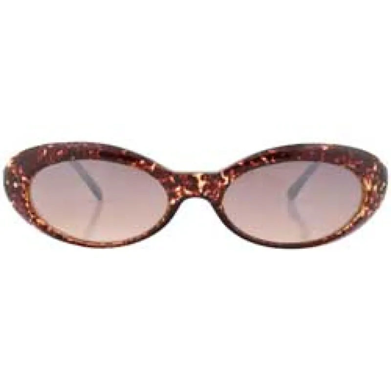 OVALDO Calico/Smoke Oval Sunglasses sold by Giant Vintage