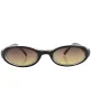 DUNKED Crystal Black Oval Sunglasses sold by Giant Vintage