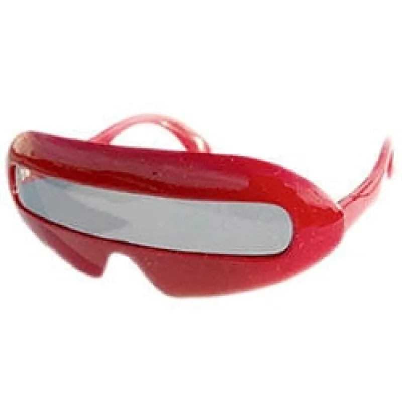 MOUTH Red Freaky 80s Shield Sunglasses sold by Giant Vintage