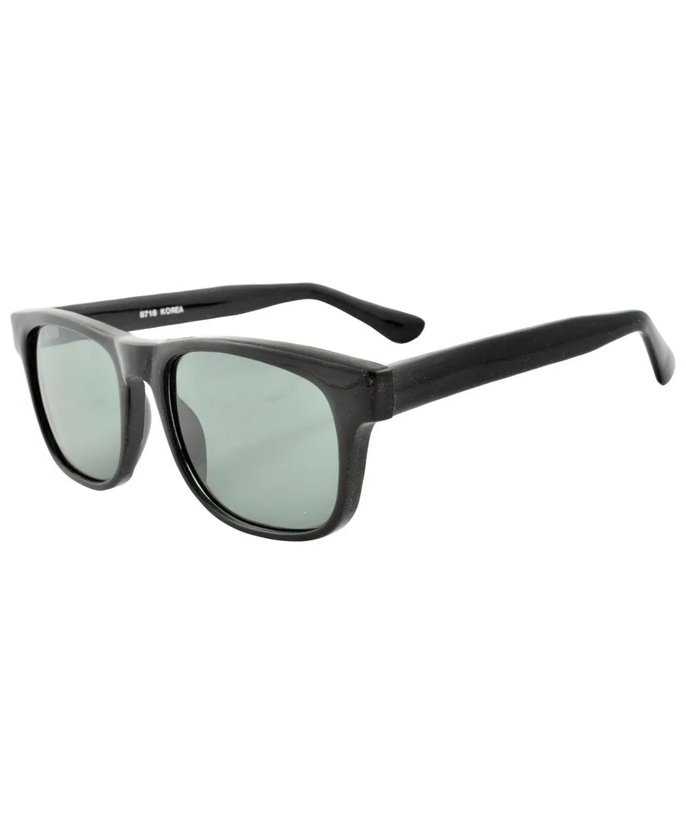 CHET Matte Black Classic Sunglasses sold by Giant Vintage product image thumbnail 2