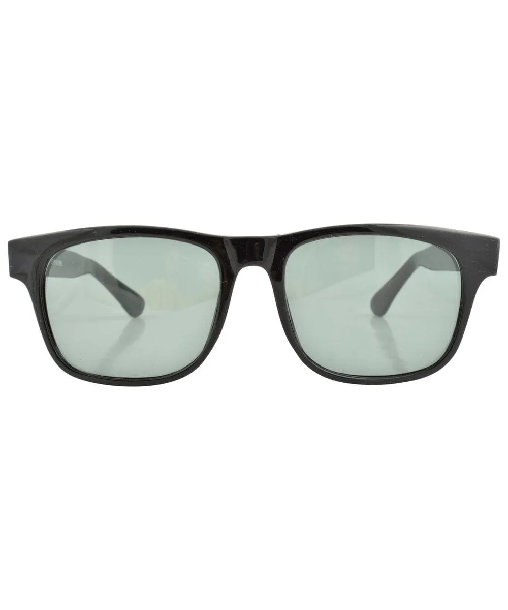 CHET Matte Black Classic Sunglasses sold by Giant Vintage product image thumbnail 3