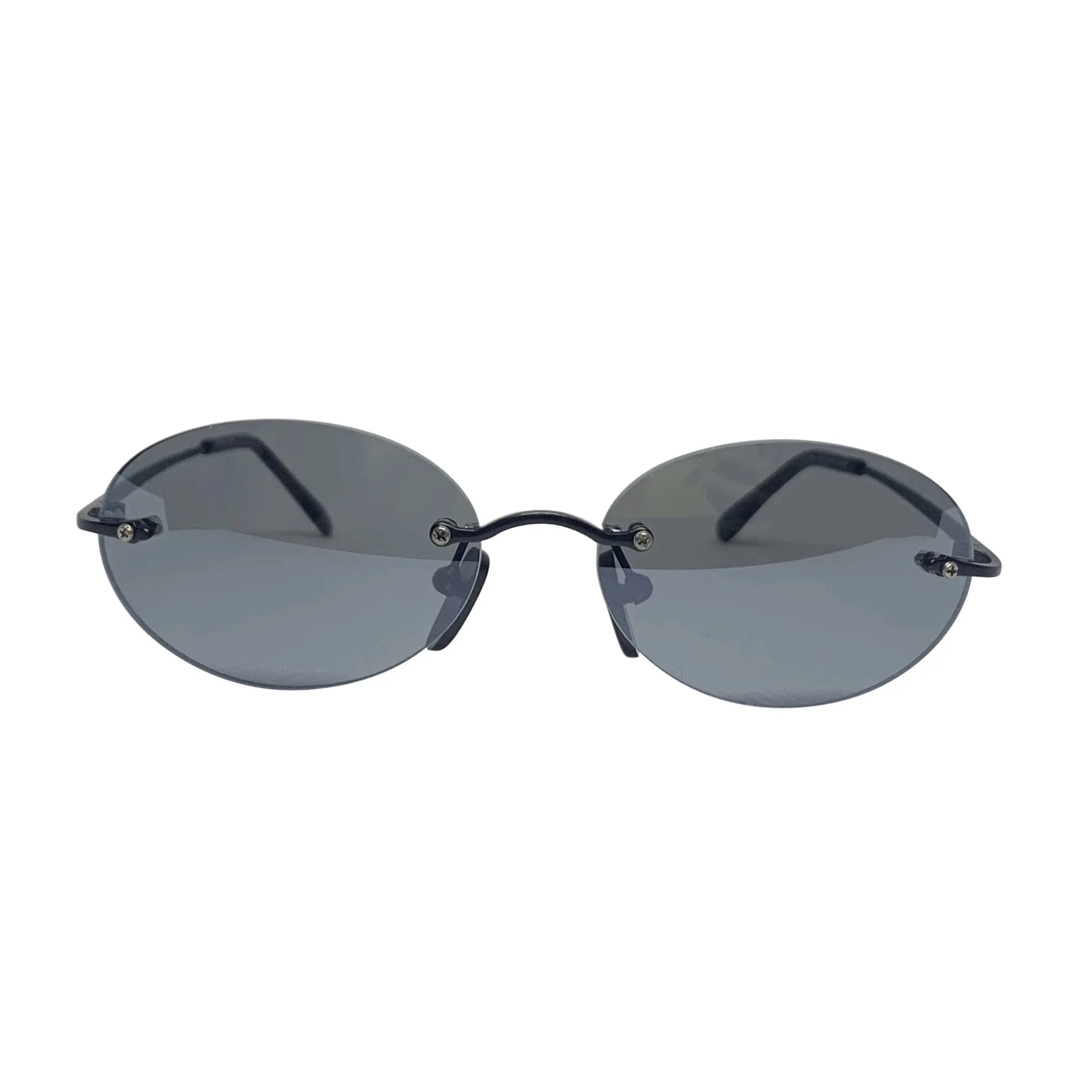 BARPH Black on Black Rimless Sunglasses sold by Giant Vintage